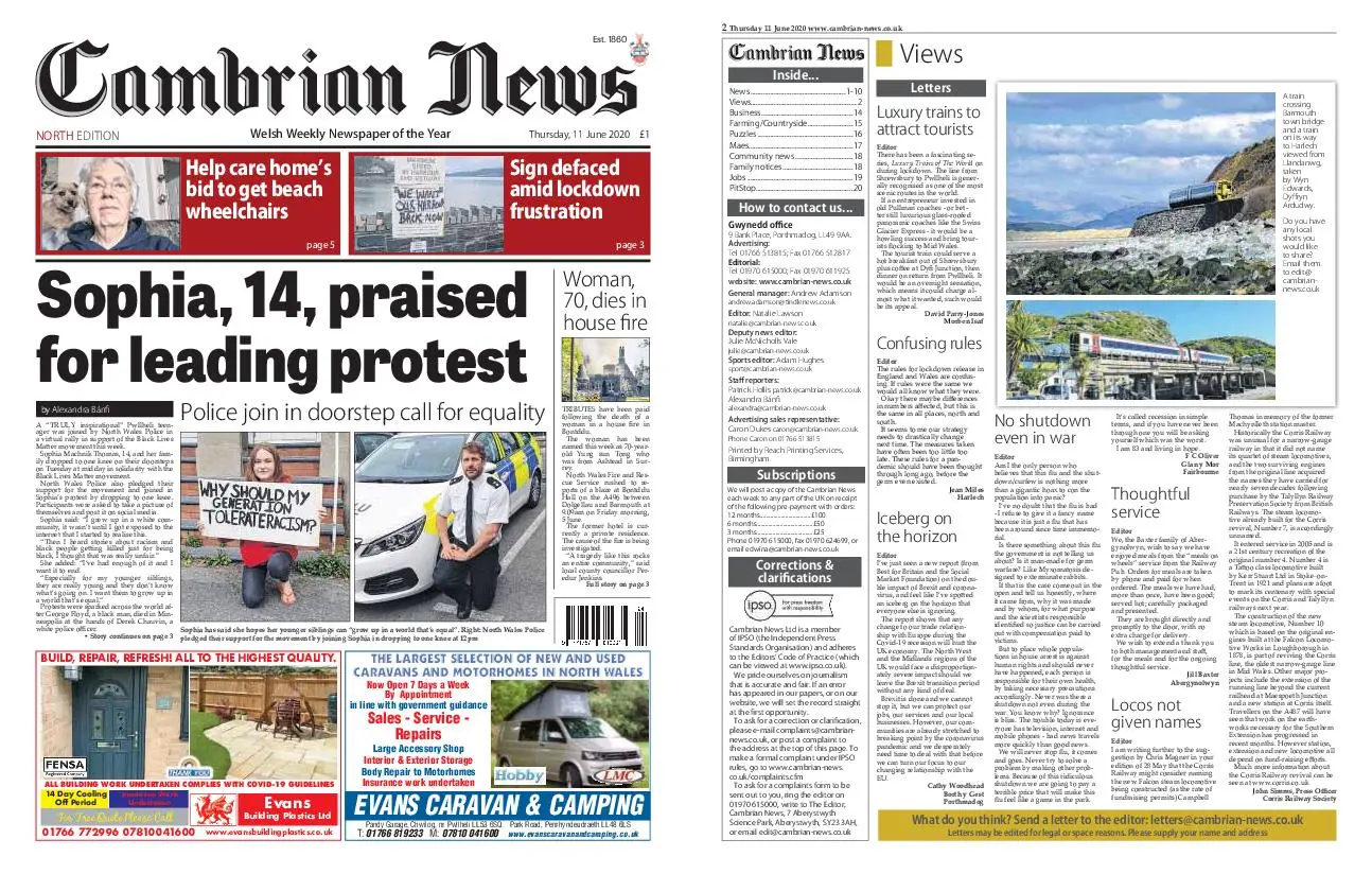 Cambrian News Arfon & Dwyfor – 12 June 2020 / AvaxHome