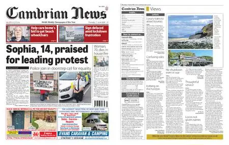 Cambrian News Arfon & Dwyfor – 12 June 2020