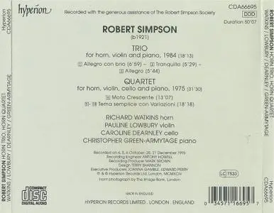 Richard Watkins - Robert Simpson: Horn Trio, Horn Quartet (1993) (Repost)