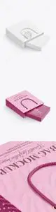 Paper Shopping Bag With Box Mockup 96598