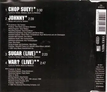 System Of A Down - Chop Suey (Europe CD5) (2001) {american recordings/Columbia}