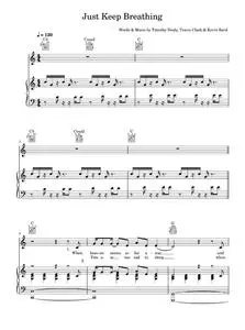 Just keep breathing - We the Kings (Piano-Vocal-Guitar (Piano Accompaniment))