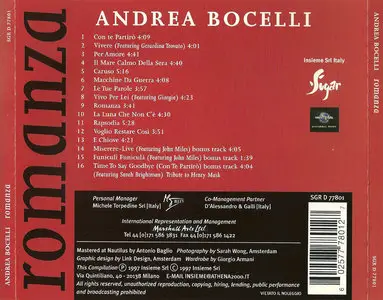 Andrea Bocelli - Romanza (1996) [Italian Edition]