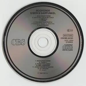 Simon & Garfunkel - Bookends (1968, CBS # CDCBS 63101) {1980's unremastered issue, japanese pressing for the european market}