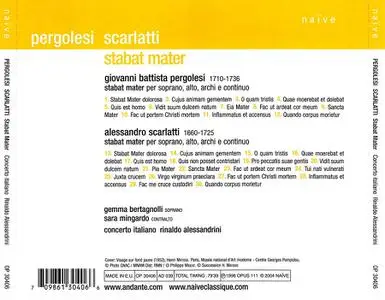 Rinaldo Alessandrini, Concerto Italiano - Giovanni Battista Pergolesi, Alessandro Scarlatti: Stabat Mater (2004)