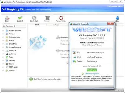 Vit Registry Fix Pro 12.6.3 + Portable PROPER
