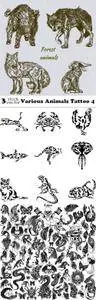 Vectors - Various Animals Tattoo 4