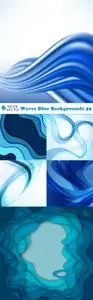 Vectors - Waves Blue Backgrounds 39