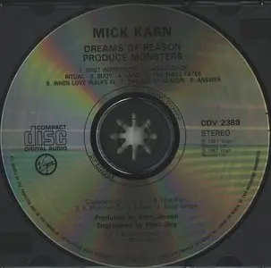 Mick Karn - Dreams Of Reason Produce Monsters (1987) {Virgin} [ft. David Sylvian]