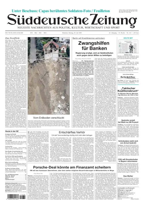 Sueddeutsche Zeitung vom 20.07.2009
