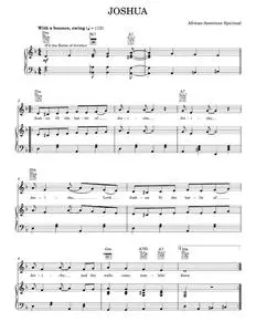 Joshua (Fit The Battle Of Jericho) - African-American Spiritual (Piano-Vocal-Guitar)