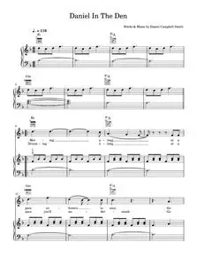 Daniel In The Den - Bastille (Piano-Vocal-Guitar (Piano Accompaniment))