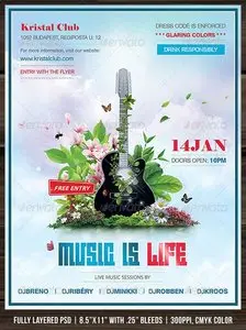 GraphicRiver Music Is Life Poster/Flyer