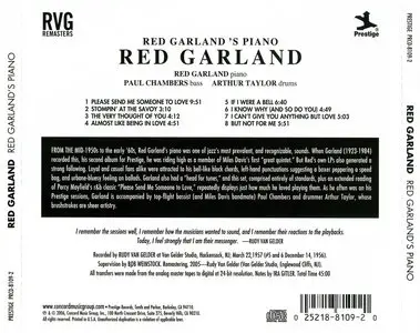 Red Garland - Red Garland's Piano (1957) {2006 Prestige Rudy Van Gelder Remaster}