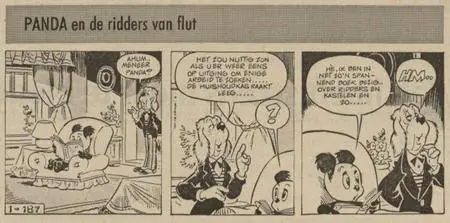 Kranten Strips 00 Panda V187 Panda En De Ridders Van Flut Nieuwsblad Van Het Noorden 1989