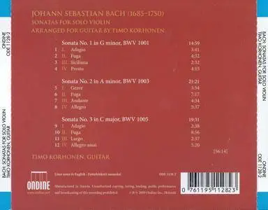 Timo Korhonen - J.S. Bach: Sonatas for Solo Violin (2009)