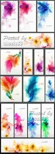 Abstact Flowers Banners Vector
