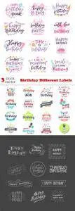 Vectors - Birthday Different Labels