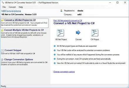 VB.Net to C Sharp Converter 5.06 Portable