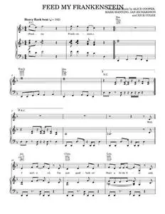 Feed my frankenstein - Alice Cooper (Piano-Vocal-Guitar)