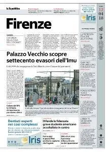 la Repubblica Firenze - 12 Aprile 2018