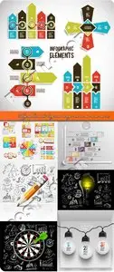 Infographics and diagram design elements vector set 189