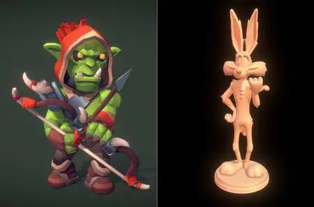 Orc Archer - Proto Series and Wile E Coyote - Looney Tunes