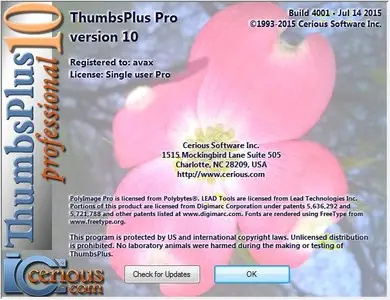 ThumbsPlus Pro 10.0 Build 4001