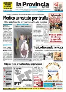 LA PROVINCIA PAVESE 23 DICEMBRE 2009