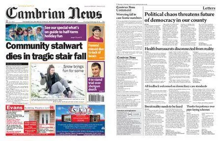 Cambrian News Arfon & Dwyfor – 09 February 2018