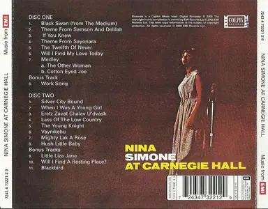 Nina Simone - Nina Simone at Carnegie Hall (2CD) (1963/2005) {Remastered}