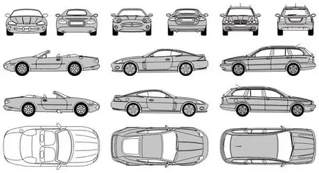 Jaguar Outline in CorelDRAW