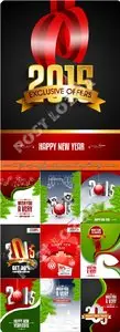 2015 New Year party flyer and poster sale template design vector 4