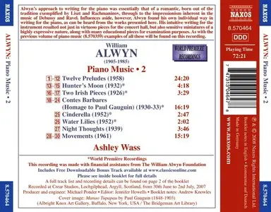 William Alwyn - Piano Music, Vol. 2 (Wass, Ashley)