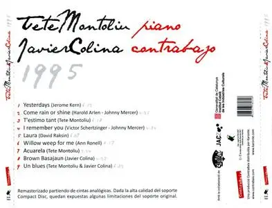 Tete Montoliu & Javier Colina - 1995 (1995) {Karonte}