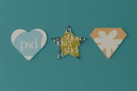 Custom Shape Sticker Mockup 862MTJ6