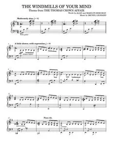 The Windmills Of Your Mind - Dusty Springfield, Michel LeGrand (Piano Solo)