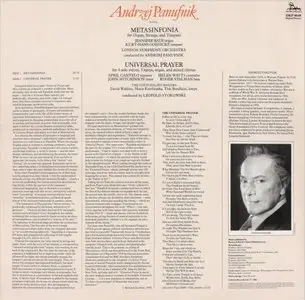 Panufnik - Metasinfonia - Universal Prayer (Bate - LSO - Panufnik - Stokowski) - [44.1/16 bits LP Rip]