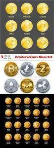 Vectors - Cryptocurrency Signs Set