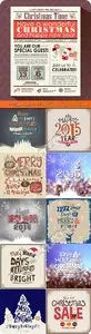 2015 Happy New Year and Merry Christmas holiday vector background 9