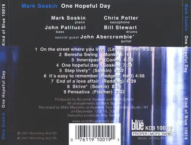 Mark Soskin - One Hopeful Day (2007) {Kind Of Blue Records ‎KOB 10019}