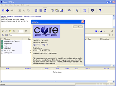 Core FTP Pro 2.1 Build 1607