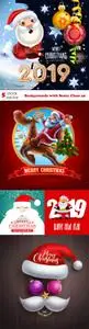 Vectors - Backgrounds with Santa Claus 30