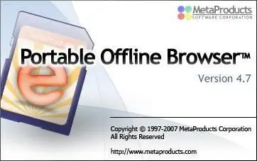 MetaProducts Portable Offline Browser ver.4.7.2592