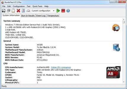 PassMark BurnInTest Pro 7.1 Build 1012 (x86/x64)