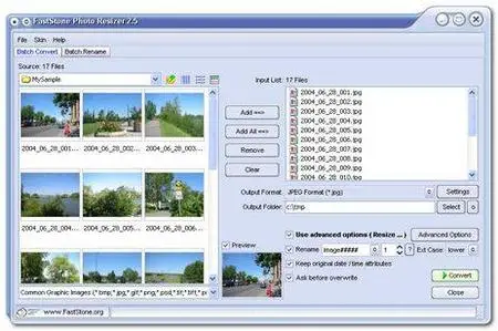 Portable FastStone Photo Resizer 2.5