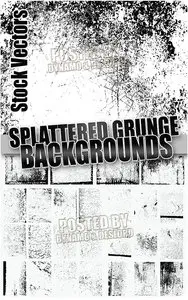 Splattered Grunge Backgrounds - Stock Vectors