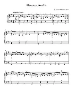 Sleepers awake - Johann Sebastian Bach (Easy Piano)