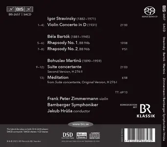 Frank Peter Zimmermann, Jakub Hrůša, Bamberger Symphoniker - Stravinsky, Bartók & Martinů (2023)