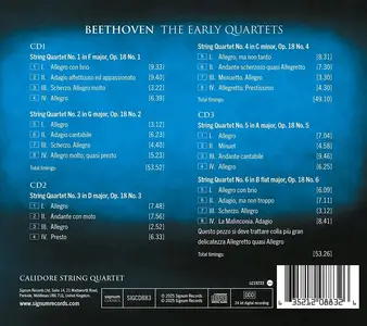 Calidore String Quartet - Ludwig van Beethoven: The Early Quartets: Op.18 (2025)